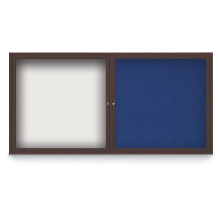 United Visual Products Corkboard, 42"x32", Black/Bronze UV4035PLUS-BRONZE-BLACK